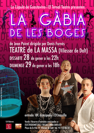 Fotografia i disseny del pòster de l'obra de Teatre "La gàbia de les boges"
