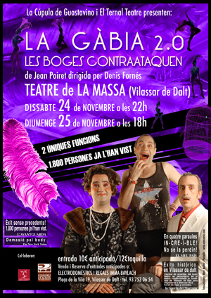 Fotografia i disseny del pòster de l'obra de Teatre "La gàbia de les boges"