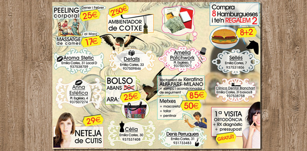 Disseny del Magazine Desplegable d'ofertes del Nou Comerç Cabrils