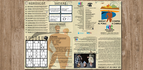 Disseny del Magazine Desplegable d'ofertes del Nou Comerç Cabrils